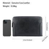 Royal Bagger Clutches for Men Genuine Cow Leather Large Capacity Zipper Handbag Vintage Casual Clutch Wallet Purse Male Bag 1539