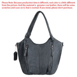 Royal Bagger Genuine Leather Tote Bag, Large Capacity Crossbody Bags for Women, Trendy Retro Bucket Handbag 1680